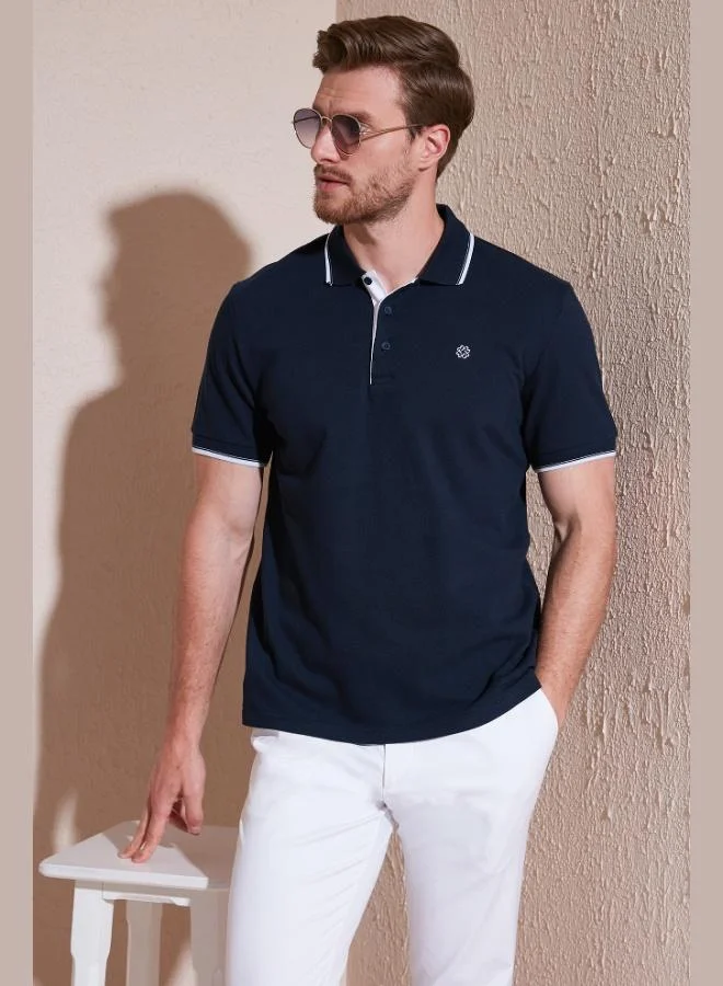 بوراتي تيشيرت بولو قطن % بقصة عادية